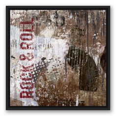 Our floating framed canvas wall art accentuates the look of your interior décor, looking equally stunning in a collage or on its own as a focal point Winston Porter Size: 21.75" H x 21.75" W x 1.75" D | Winston Porter Rock & Roll Guitar 21.75 H x 21.75 W x 1.75 D in brown / gray / pink / redCanvas / Fabric | 21.75" H x 21.75" W x 1.75" D | Wayfair | Home Decor Rock And Roll Guitar, Rock And, Wood Tree, Brick And Stone, A Collage, Rock Roll, Framed Canvas Wall Art, Canvas Home, Vincent Van Gogh