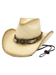 The Bullhide Dundee Straw Cowboy Hat (model number 2328) is a rugged and stylish choice for those who embrace Western fashion. Let’s explore the details of this premium hat: Material: Crafted from genuine Panama straw. Color: Natural. Brim: Features a wide 3 3/4-inch brim that provides both sun protection and rugged style. Crown: Constructed with a 4 1/2-inch pinch front crown crease for a classic cowboy look. Hatband: Adorned with a leather band featuring Genuine hairpipe bone beads and a weath Hat Model, Classic Cowboy, Straw Cowboy Hat, Honky Tonk, Rugged Style, Windy Day, Bone Beads, Dundee, Hat Band