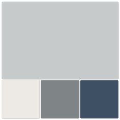 four different shades of gray, red and white with the same color scheme in it