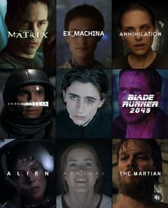 many different movie characters are shown in the same gridel style, each with their own name