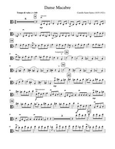 sheet music with the words dance muscure on it