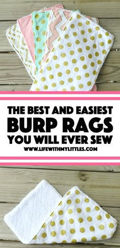 the best and easyest burp rags you will ever sew are on sale