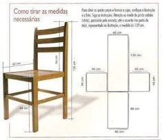 a wooden chair is shown with measurements for it