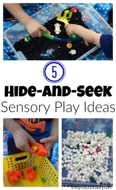 five different activities for kids to play with