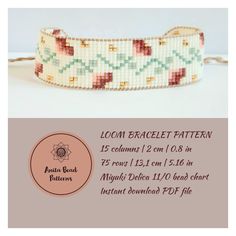 the bracelet pattern is shown with instructions for how to make it