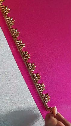 Simple Aari Work Neck Design, Ariwork Blouse Hand Design, Embroidery Aari Work Blouse, Simple Beads Works On Blouse, Aari Blouse Hand Design, Simple Aari Blouse Designs For Beginners, Beads Work On Blouse Simple, Arri Work Hand Design Simple, Simple Maggam Work Blouse Designs Simple