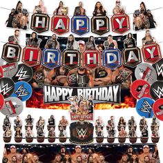 an image of a birthday party with wrestling wrestlers