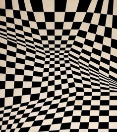 a black and white checkered wallpaper with an abstract design in the center,