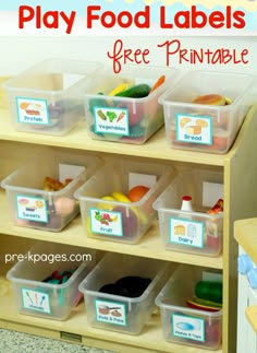 the facebook page for play food labels and free printables