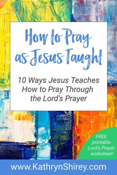 the cover of how to pray as jesus taught