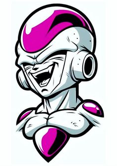 an image of a cartoon character with headphones on and mouth open in front of the camera