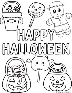 happy halloween coloring pages for kids