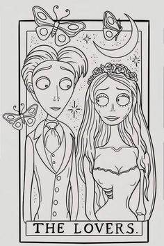 the lovers coloring page for adults