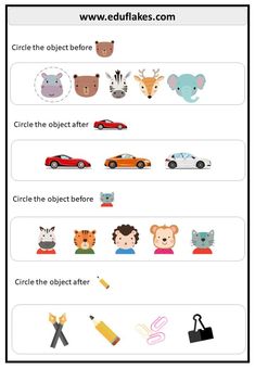 Kindergarten worksheet - Before,After and between Picture Story For Kids, Preschool Fine Motor Skills, Free Preschool Worksheets, Kindergarden Activities, Numbers Kindergarten, Preschool Fine Motor