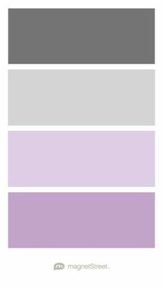 four different shades of purple and grey