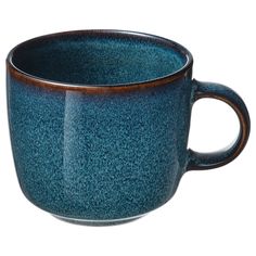 a blue coffee cup on a white background