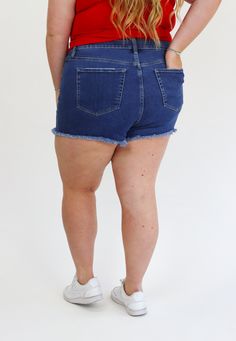 Introducing the Tummy Control Denim Shorties by AJ - the perfect blend of style and comfort. With a stretchy fabric blend that moves with you and a built-in tummy control panel, these shorts offer a flattering fit for any occasion. Wear the shorts, sis, and do it with confidence in AJ denim! INSEAM: 2.5 in Model Stats: Ashley: Wearing Size: M - - Height: 5'5, Waist: 29in Bria: Wearing Size: 2X - - Height: 5'8, Waist: 45in Sarah: Wearing Size: L - - Height: 5'7, Waist: 32in Sizing: XS: 0-2 Small: Stretch Denim Bottoms With Built-in Shorts, Dark Wash Jean Shorts With Built-in Shorts, Dark Wash High Waist Stretch Jean Shorts, Dark Wash High Rise Stretch Jean Shorts, High Rise Stretch Jean Shorts In Dark Wash, High Waist Stretch Jean Shorts In Dark Wash, Trendy Stretch Jean Shorts With Built-in Shorts, Stretch High-waist Dark Wash Jean Shorts, Blue Stretch Cutoff Jean Shorts