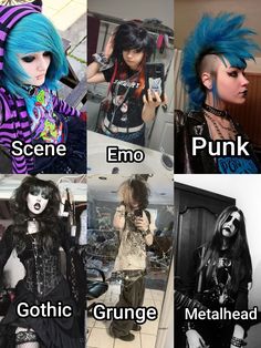 #Altanative #Emo #Punk #Scene #Gothic #Metalhead #Grunge Emo And Goth Difference Between, The Difference Between Emo And Goth, Cute Clothes Grunge, Difference Between Emo And Goth, 2009 Emo Aesthetic, Different Alternative Styles, Goth X Metalhead, Grunge Scene Outfits, Alt Fit Ideas