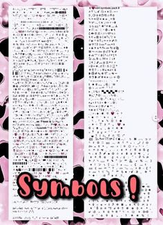 some type of paper with words on it and the word sumoos written in pink