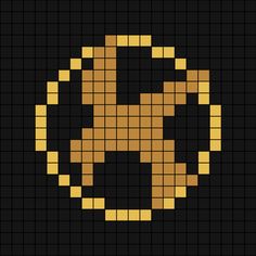 A small pixel art template of The Hunger Games logo. Hunger Games Pixel Art, Hunger Games Logo, Small Pixel Art, Games Logo, Favorite Wallpaper, Iron Beads, The Hunger Games