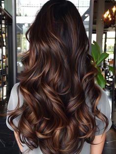 Stunning Dark Brown Balayage Ideas Hair Colour Ideas Balayage, Dark Caramel Balayage, Hair Color Names, Fall Highlights, Dark Brown Balayage, Balayage Ideas, Dramatic Hair, Dark Caramel, Brown Hair Inspo