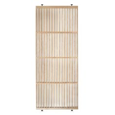 a tall wooden screen with four bars on each side