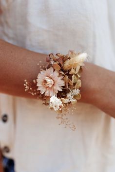 Bridesmaid Bouquet Alternatives, Alternative Bridesmaid, Floral Cuff, Festival Bride, Silk Flower Bouquets, Flower Corsage, Wrist Corsage, Dried Floral