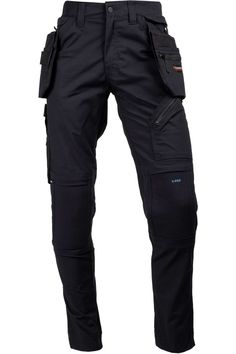 The Xtreme 2.0 work trousers is the next-gen workwear designed to handle the most extreme conditions. Tough-tested for all job site scenarios, these work trousers feature advanced stretch recovery fabric to maintain shape Ripstop fabric with Cordura reinforcement for durability. Detachable holster pockets with multiple zip lock compartments. Shock absorbing built-in neoprene knee pads. Abrasion resistant CTE3 knee panels for durability. Active Fit waistband for better mobility & fit. Crotch guss Cotton Techwear Joggers With Multiple Pockets, Functional Black Joggers With Pockets, Black Cotton Techwear Joggers, Functional Black 4-way Stretch Joggers, Black Full-length Joggers With Pockets, Dungaree Jeans, Black Joggers