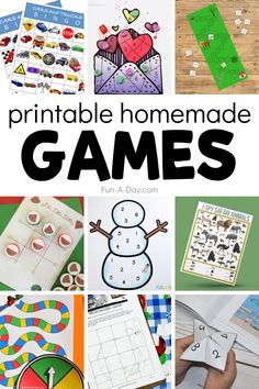 printable homemade games for kids to play with