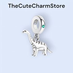 Diplodocus Dinosaur Charm Silver Pendant | Dinosaur Charm | Bracelet Pendant | Fits Pandora Bracelet | Gifts For Her | Cute Gifts | Free UK delivery, delivery could take up to 2-3 weeks. 30 day money back guarantee, if you're not satisfied with your order!  Here at TheCuteCharmStore, my sole focus is providing good quality charms and customer service. I have always had a passion for handcrafting jewellery and with charms being my favourite, I decided to put my passion and handcrafting skills tog Bracelet Pandora, Bracelet Pendant, Pandora Bracelet, Bracelet Gift, Cute Gifts, Etsy Store, Silver Pendant, Charms, Charm Bracelet