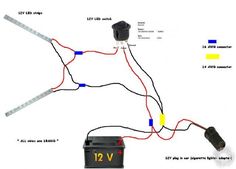 the wiring for an automatic battery charger with two batteries and one wire connected to it