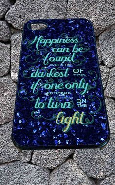 an iphone case with the quote happiness can be found