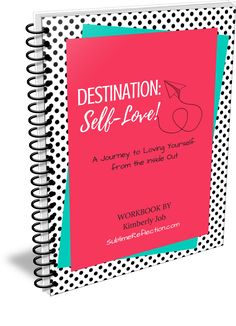 a book with the title destination self - love written in black and white polka dots