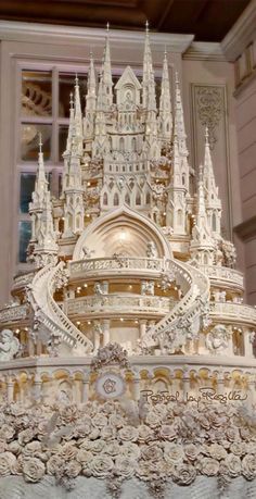 an image of a cake that looks like it has been made to look like a castle