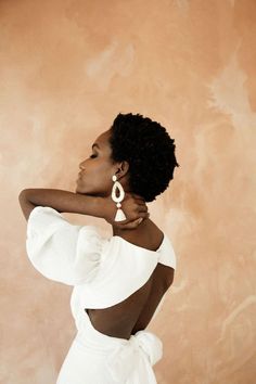 Photoshoot Earrings, Brand Session, Bridal Editorial, Wedding Pose, Minimalist Bride, Bridal Photo, Provo Utah, Black Bridal