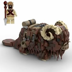 a lego model of an animal made out of bricks