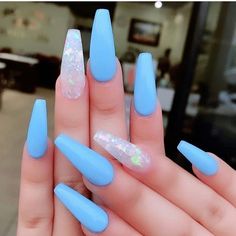 Nail Design Glitter, Nails Yellow, Start Painting, Long Nail Designs, Glamour Nails, Blue Nail, Disney Nails