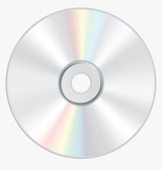 an image of a cd that is white and has rainbows on the disc cover