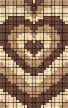 a cross stitch pattern in brown and beige colors with an animal's face on it