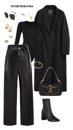 WORK OUTFIT INSPO #outfitinspo #workoutfit #corporatefashion Black Outfit Moodboard, Black Wardrobe Aesthetic, Dinner Outfit Casual Winter, Black Friday Outfit Ideas, Heavy Winter Outfits, Trenchcoat Outfits, Work Dinner Outfit, Dinner Night Outfit, Casual Dinner Outfit Winter