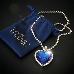 Material: Alloy Processing Technique: Plating Pendant Material: Mixed Gemstone Inlay Perimeter: 41-50cm Includes: Necklace And Bag Jin Jang, Blue Pendant Necklace, Ocean Inspired Jewelry, Ocean Heart, Ocean Necklace, Blue Pendant, Necklace Necklace, Sapphire Necklace, Van Cleef Arpels