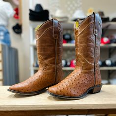 Handmade Resin Rubber Sole Cow Ostrich Print & Buff Finish Pull Up Leather Wide Round Toe 11.5" Shaft Height | 1" Heel Height Leather Sole Round Toe Boots For Shows, Western Boot, Cowboy Western, Western Cowboy Boots, Pull Up, Pull Ups, Western Boots, Body Goals, Rubber Sole