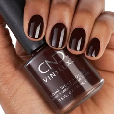 Dark Colour Gel Nails, Dark Fall Nails 2023, Dark Chocolate Chrome Nails, Darkest Red Nails, Nails For Formal Event Black Tie, Dark Toe Nail Colors, Dark Gel Nails Short, Fall Dark Nails, Mahogany Nails