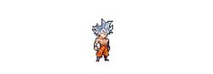 the pixel art of gohan from dragon ball super broly is featured in this image