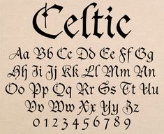 an old fashioned gothic font with black ink