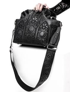 Elevate your gothic fashion with our goth dark altar shoulder bag. designed for those who embrace the darker aesthetic, this stylish and functional accessory combines edgy details with practicality. shop now and complete your alternative look. Cheap Gothic Bags For Concerts, Cheap Black Alternative Bags, Cheap Gothic Party Bag, Cheap Gothic Bags With Adjustable Strap, Cheap Gothic Shoulder Bag, Cheap Edgy Mid-rise Jeans, Affordable Gothic Halloween Bags, Cheap Gothic Bags For Halloween, Kawaii Goth Handbags