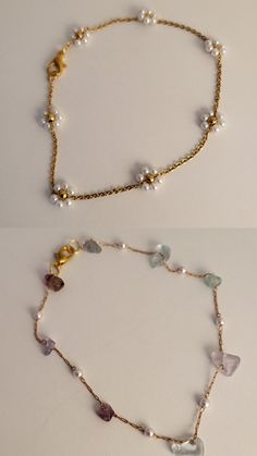 Two styles of Anklets, perfect for summer!  Crystal chip and beaded detail anklet or daisy pattern both available to buy separately or as a set. Default sizing is 9inches, but let me know if you need a different length chain. Anklet Gold, Crystal Anklet, Summer Anklets, Gold Anklet, Daisy Pattern, Daisy Chain, Chain Anklet, Anklet Jewelry, Body Jewellery