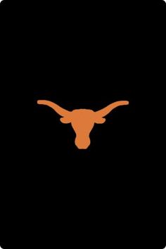 the texas longhorns logo is shown in orange on a black square coaster with an orange bull's head