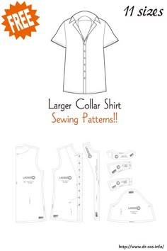 the larger collar shirt sewing pattern