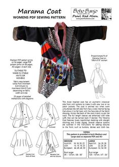 an image of a woman's sewing pattern for a jacket and top with pockets